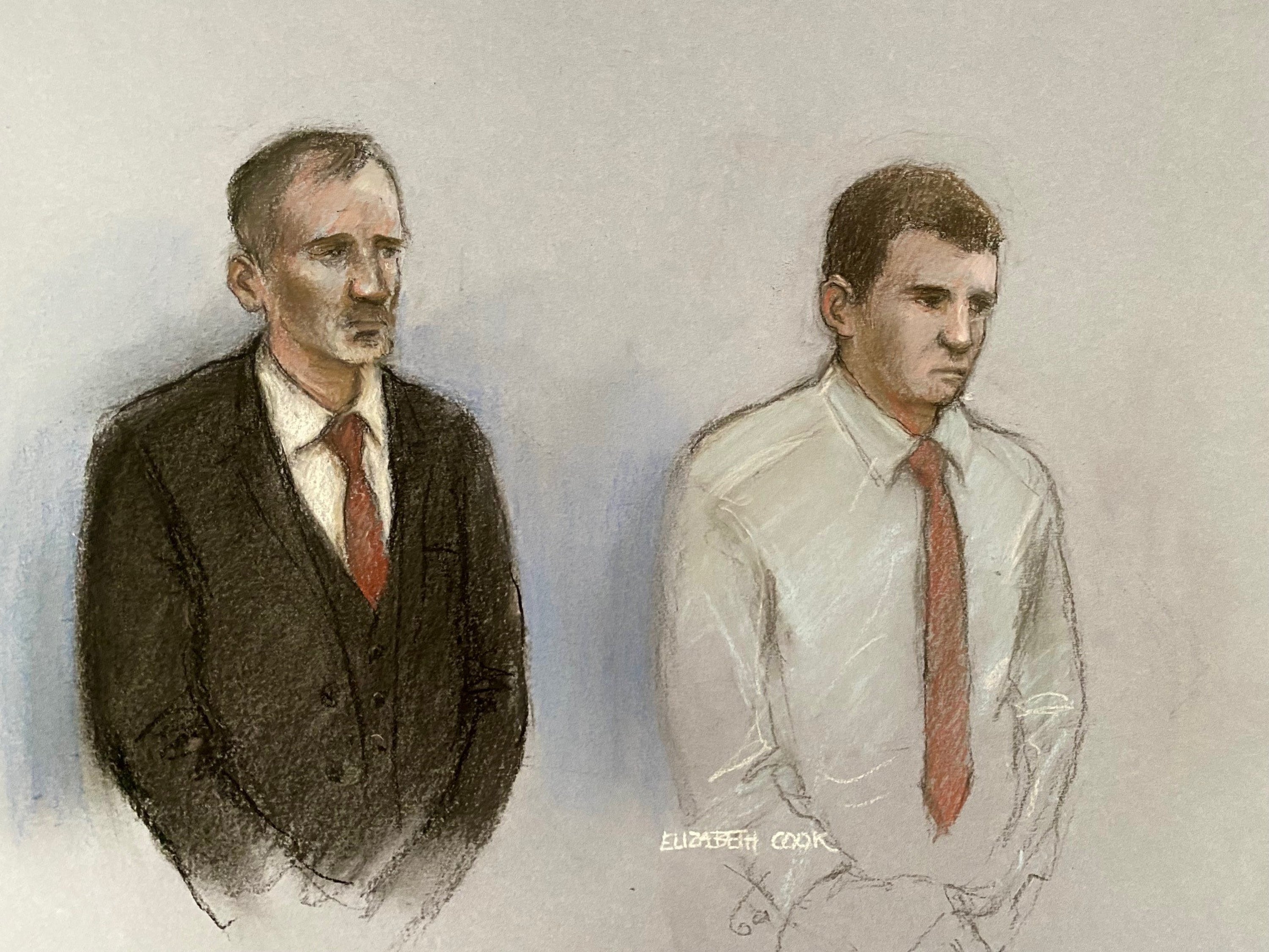 Daniel Graham and Adam Carruthers are judged on Newcastle Crown Court (Elizabeth Cook / PA)