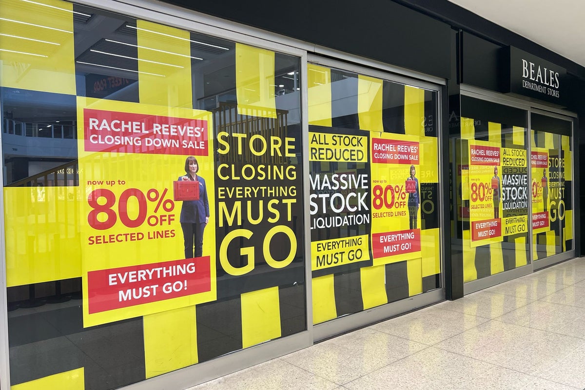Department store holds Rachel Reeves closing down sale' over tax hike