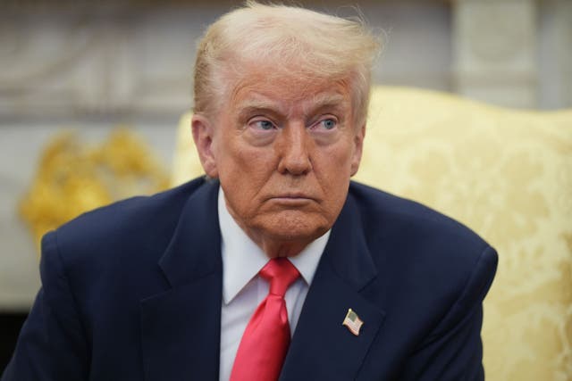 US President Donald Trump has sparked a global trade war (Niall Carson/PA)