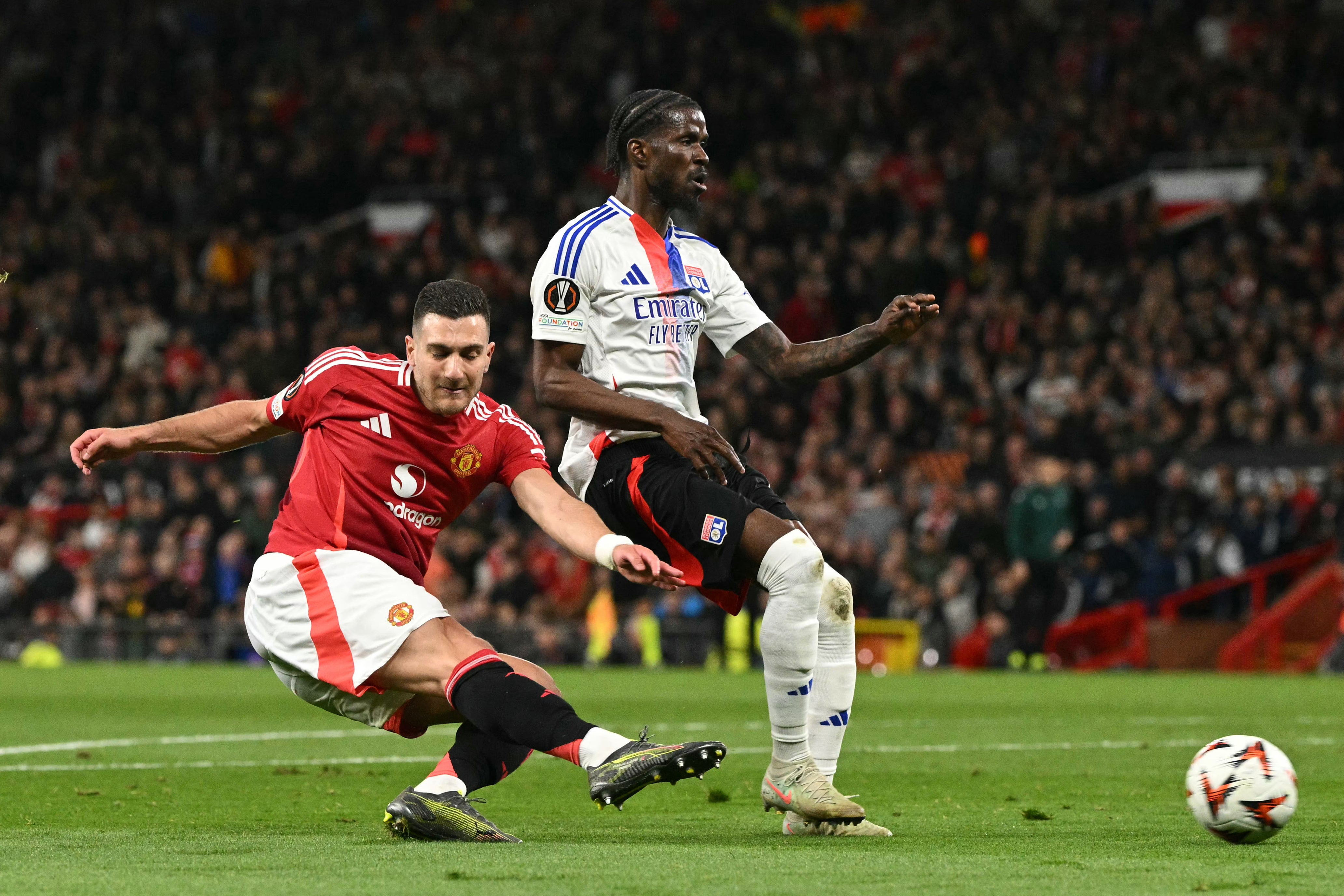 Diogo Dalot has impressed in Europe this season but injury keeps him out of the crucial clash against Athletic Bilbao
