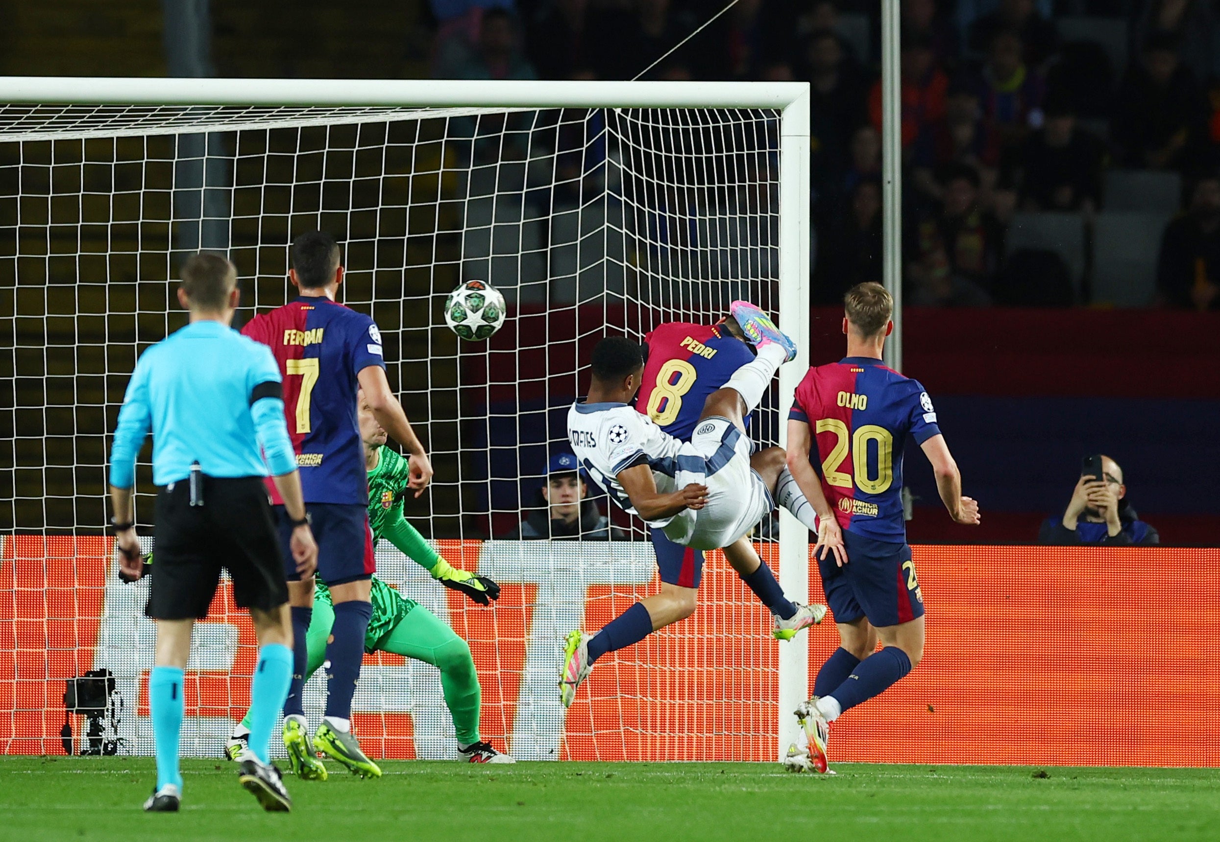 Denzel Dumfries scores twice for Inter Milan as the visitors twice take the lead