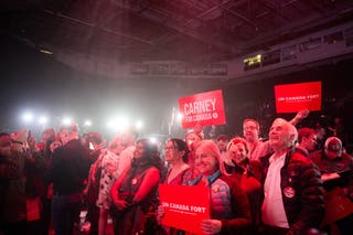 Liberal Party supporters react to election results