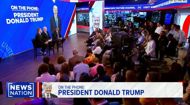 <p>Donald Trump hit back at suggestions that his tariff deals were taking too much time to materialize at a televised town hall to mark his first 100 days back in office </p>