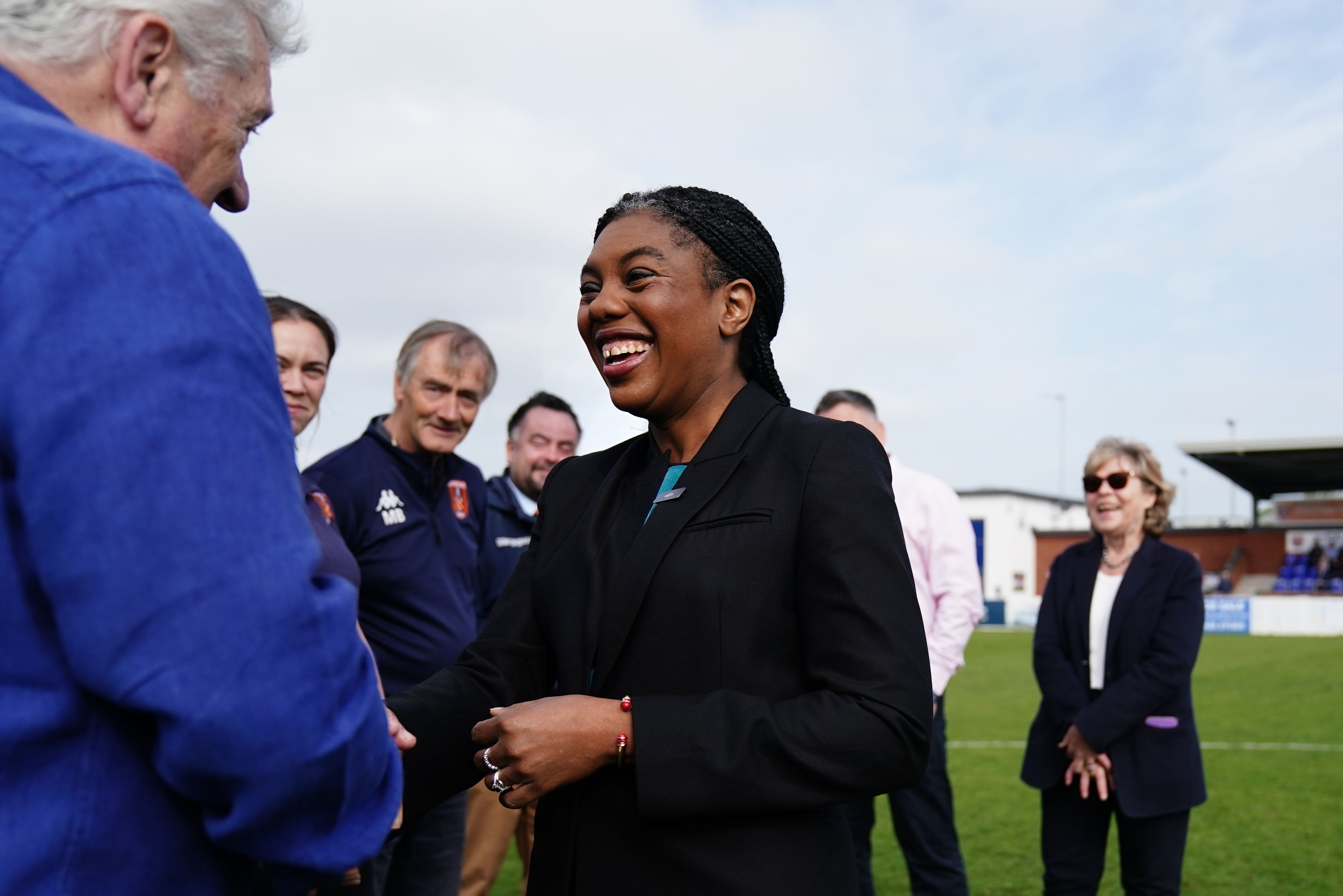 Kemi Badenoch faces the prospect of significant losses, with her party defending more seats than any of its rivals on Thursday (Jacob King/PA)