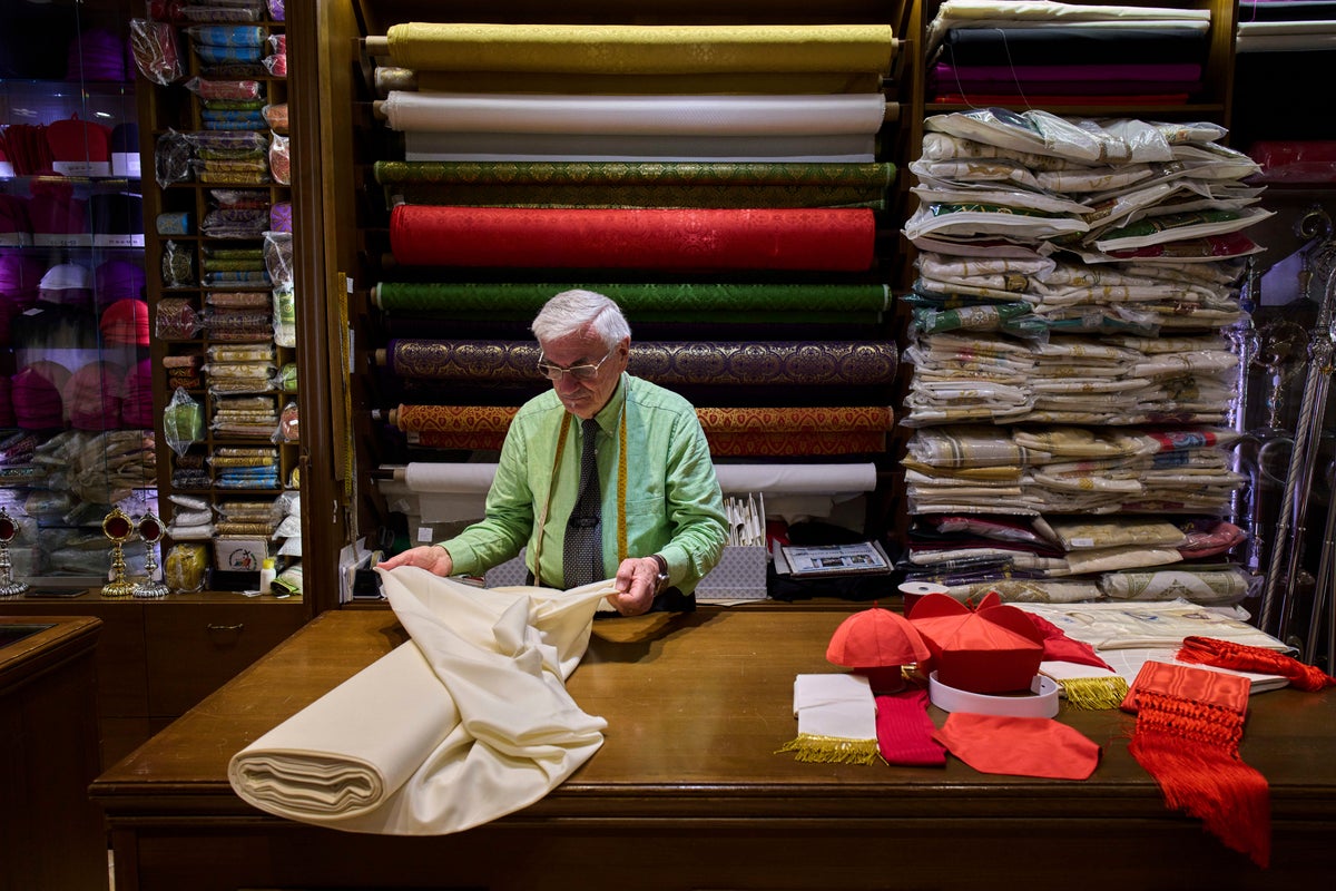 AP PHOTOS: Papal tailors prepare for transition