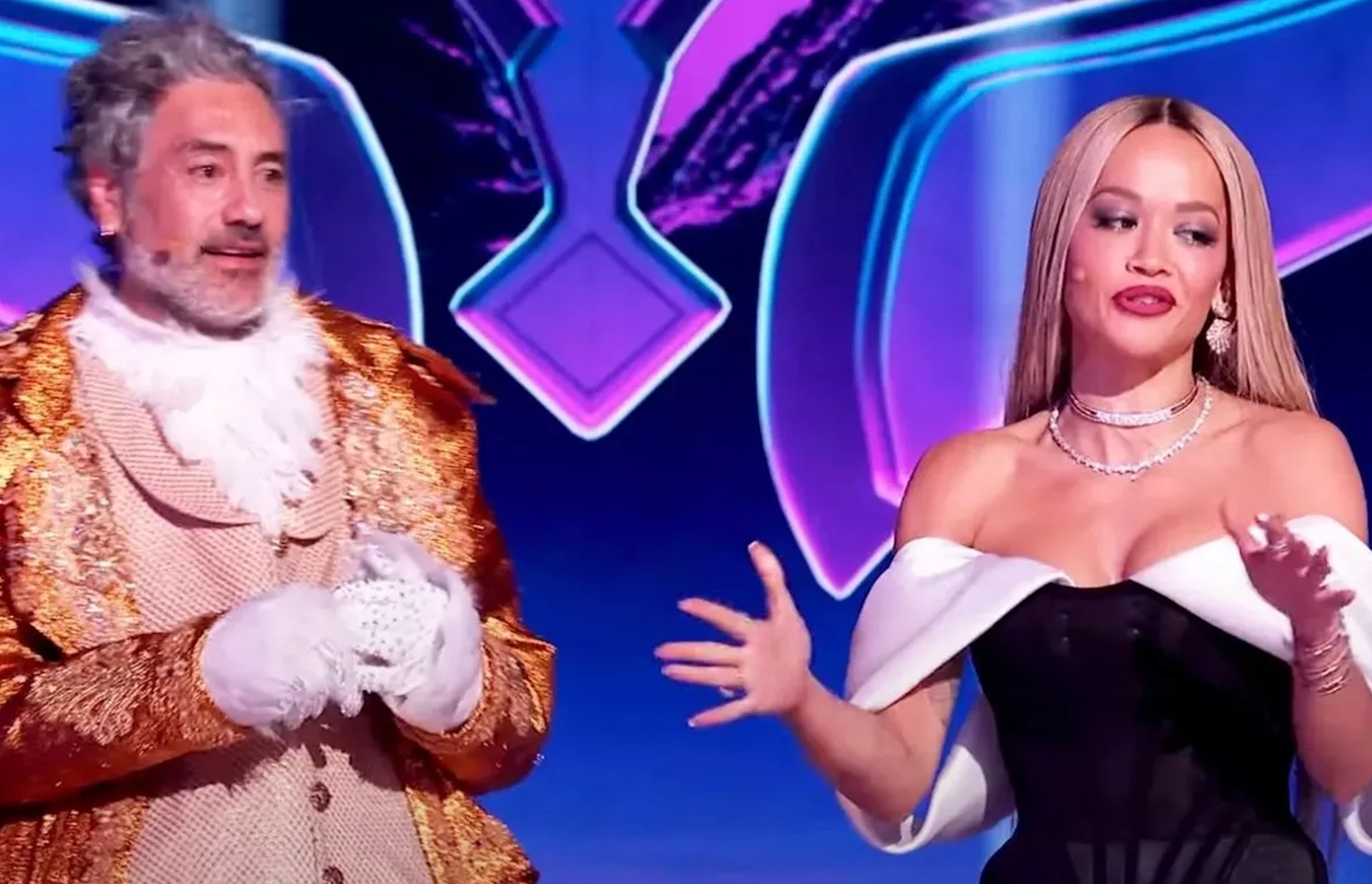 Rita Ora was left shocked after her Oscar-winning husband was unveiled as a 'Masked Singer' contestant