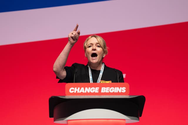 Unite leader Sharon Graham (Stefan Rousseau/PA)