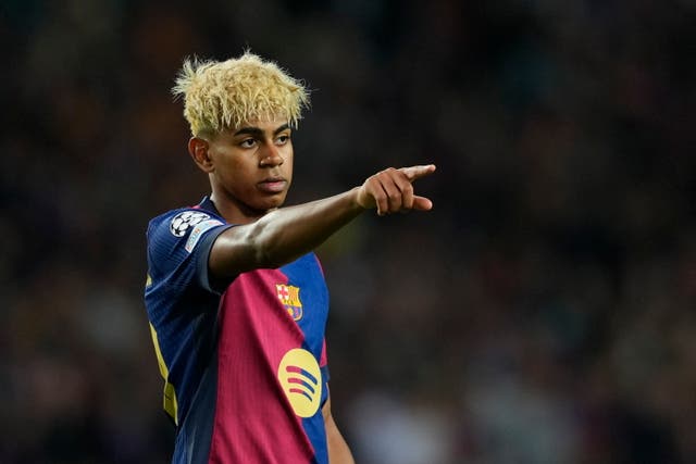 <p>Barcelona’s Lamine Yamal in the Champions League against Inter</p>