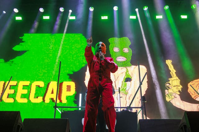 Kneecap are on the bill for this year’s Glastonbury Festival (Liam McBurney/PA)