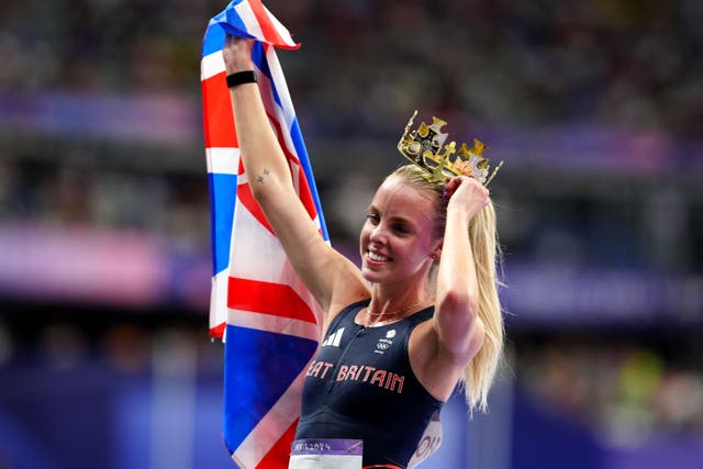 <p>Keely Hodgkinson won 800m gold at the Paris Olympics last year</p>