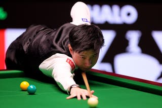 Zhao Xintong made a bright start to his first semi-final at the Crucible (Richard Sellers/PA)