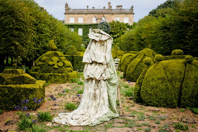 Fabrics from the new Highgrove by Sanderson collection pictured in the Thyme Walk at Highgrove (Highgrove by Sanderson/Sanderson Group/PA)