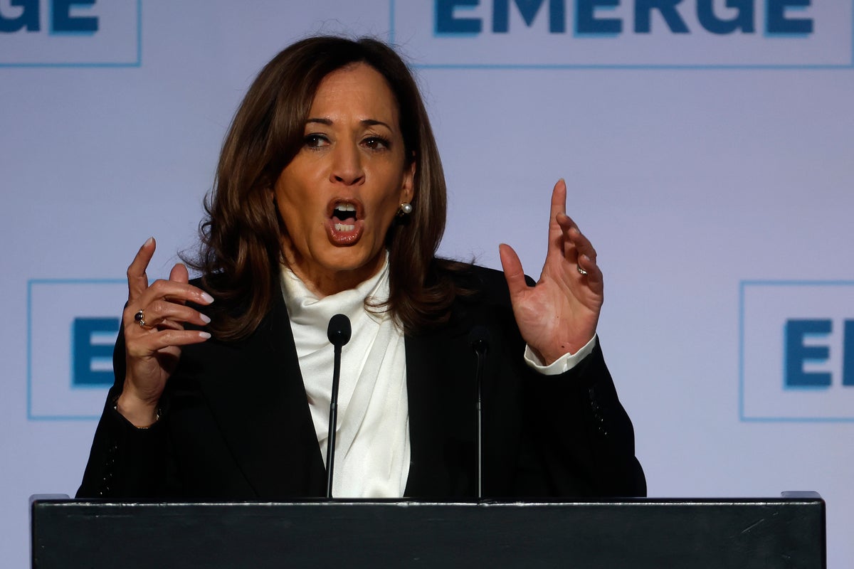 Trump live: Kamala Harris breaks silence to warn president’s tariff war inviting recession