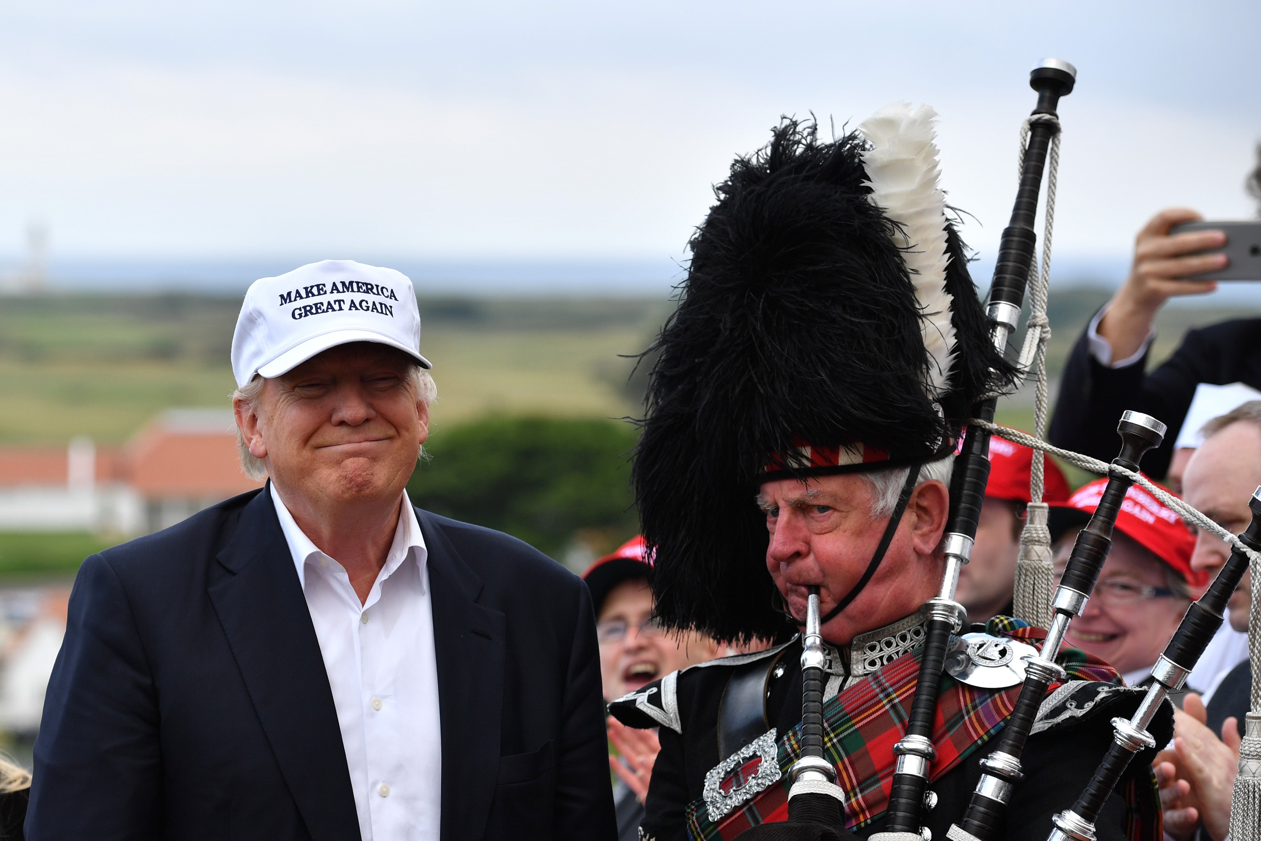 US president Donald Trump at Turnberry