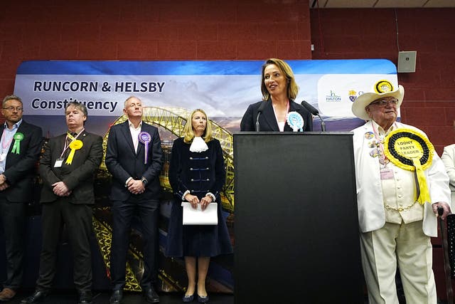 <p>Sarah Pochin’s majority of six at Runcorn & Helsby is the narrowest at any parliamentary by-election since 1945 (Peter Byrne/PA)</p>