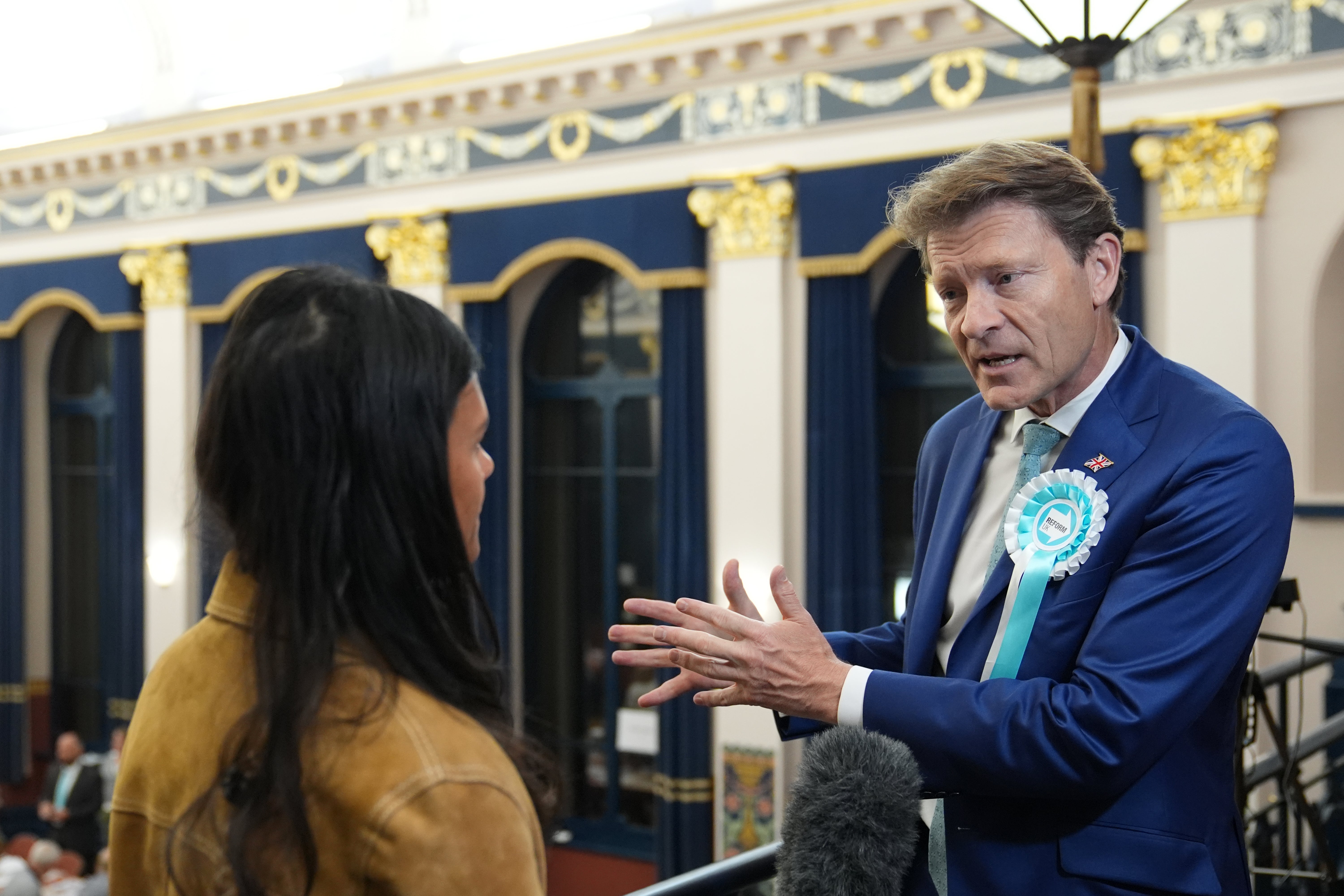 Reform Deputy Leader of Great Britain Richard Tice During the Count in Grimsby Town Hall, Lincolnshire, for a larger selection of mayor Lincolnshirea