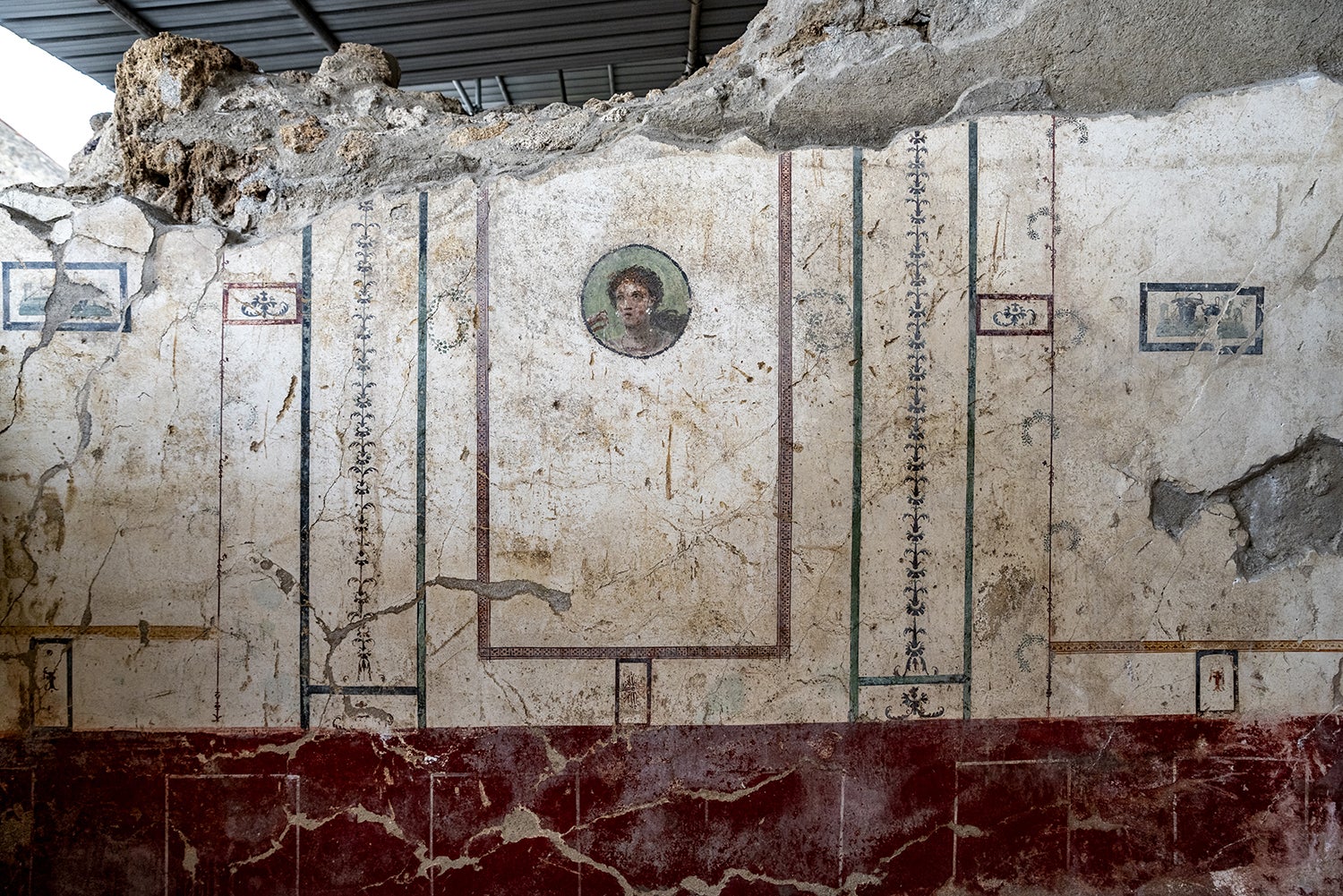During the excavations, the remains of at least four individuals, including a child, were found.
