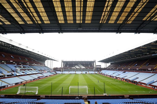 Villa Park will host England’s World Cup qualifier with Andorra on September 6 (Nigel French/PA)