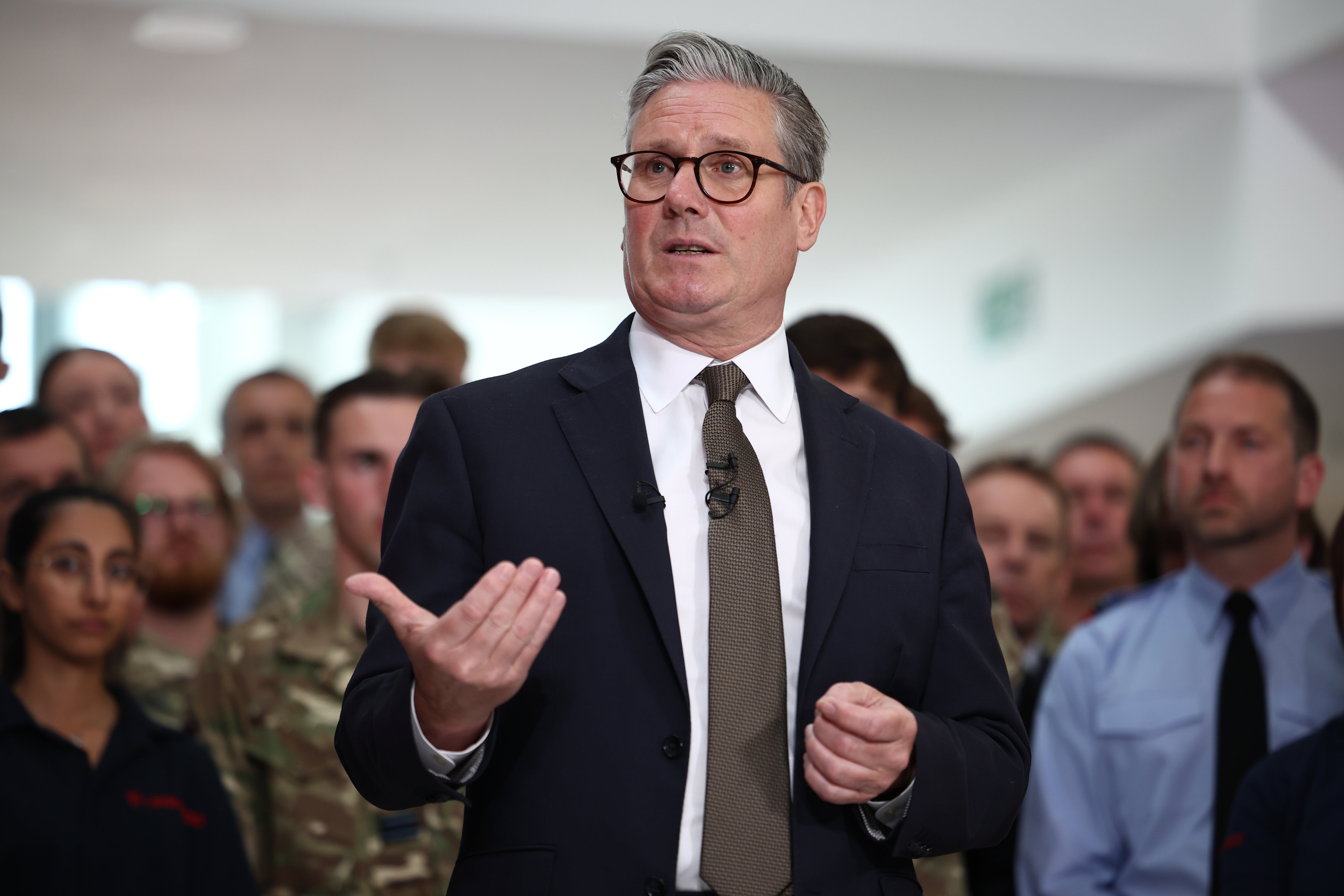 <p>Keir Starmer has described the spraying of paint on military planes at RAF Brize Norton as ‘vandalism’ and ‘disgraceful’</p>
