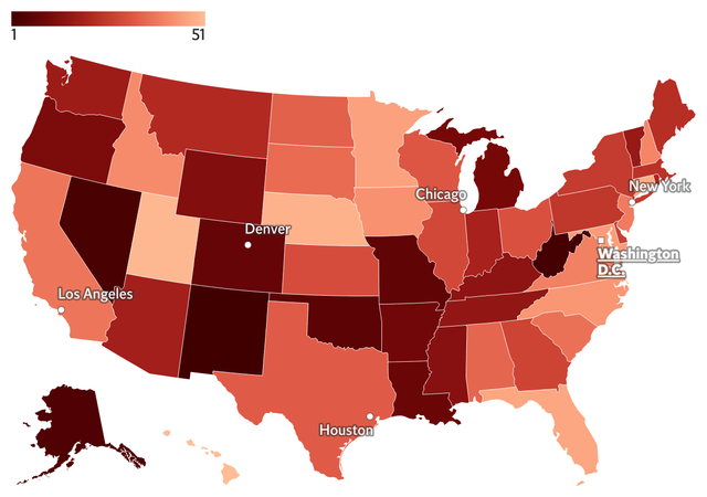 <p>New study reveals which states are most at-risk for drug abuse </p>