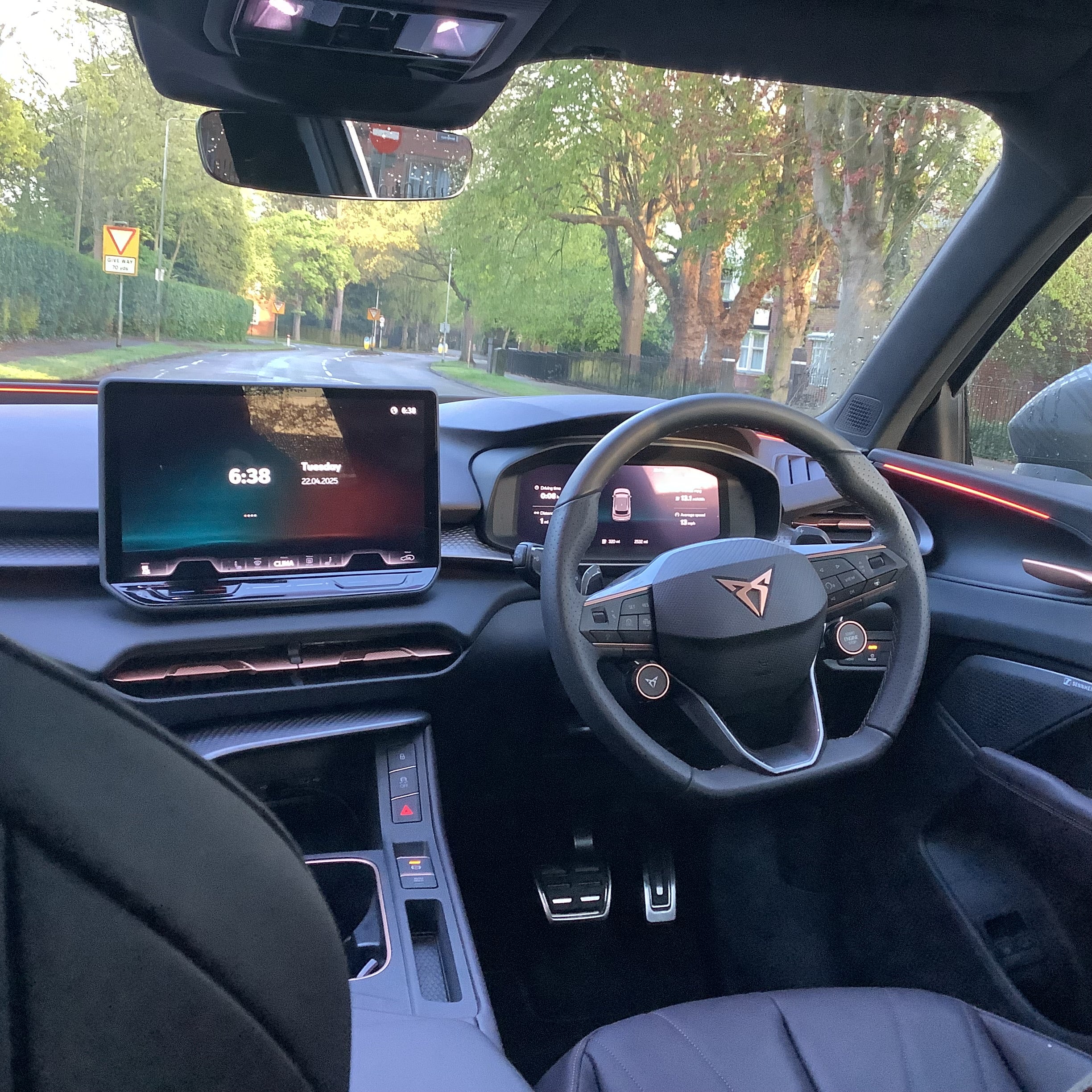 A 12.9in Central Touchscreen Plus 10.25in is one for dash