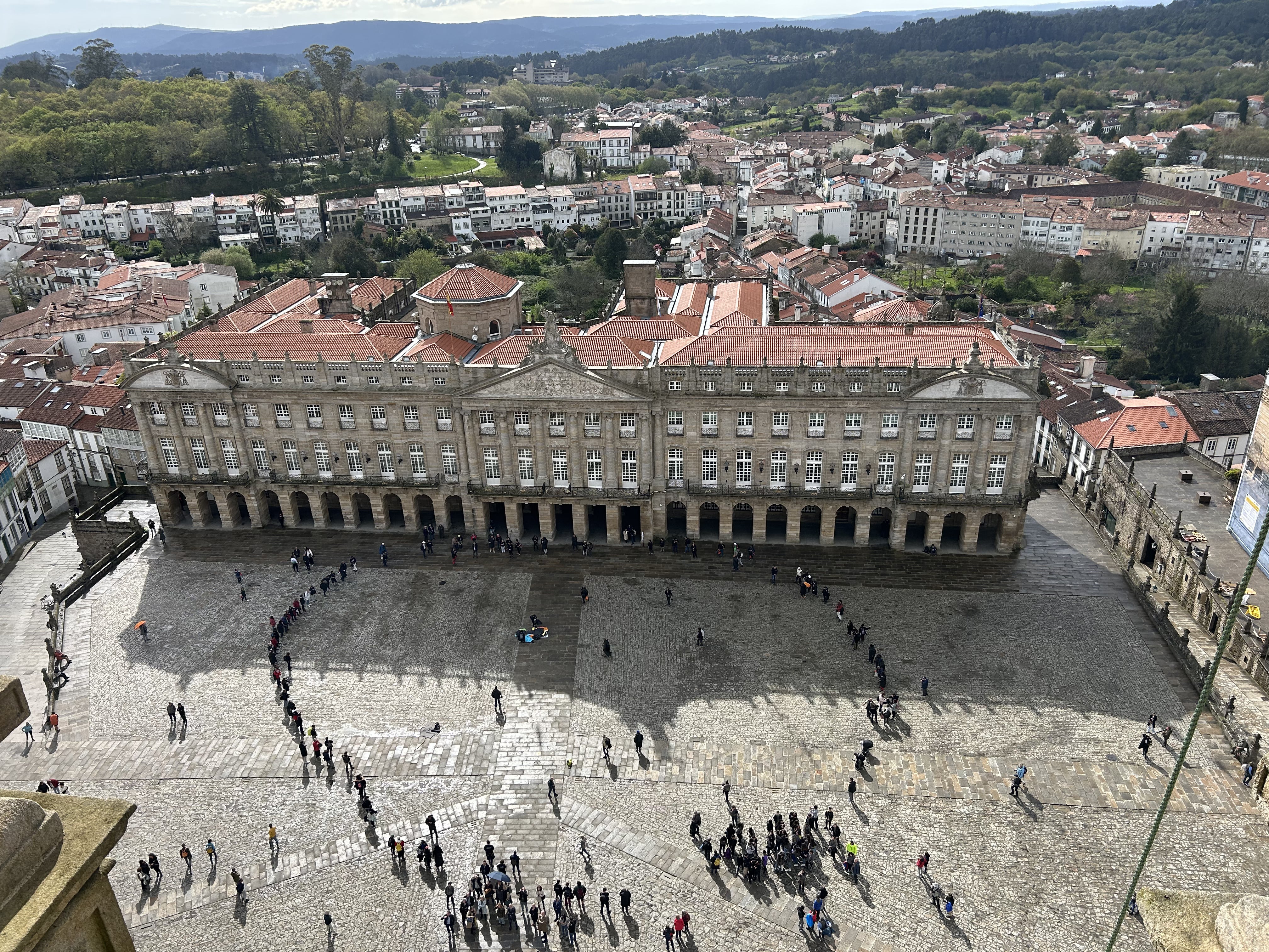 Pilgrims join their hands