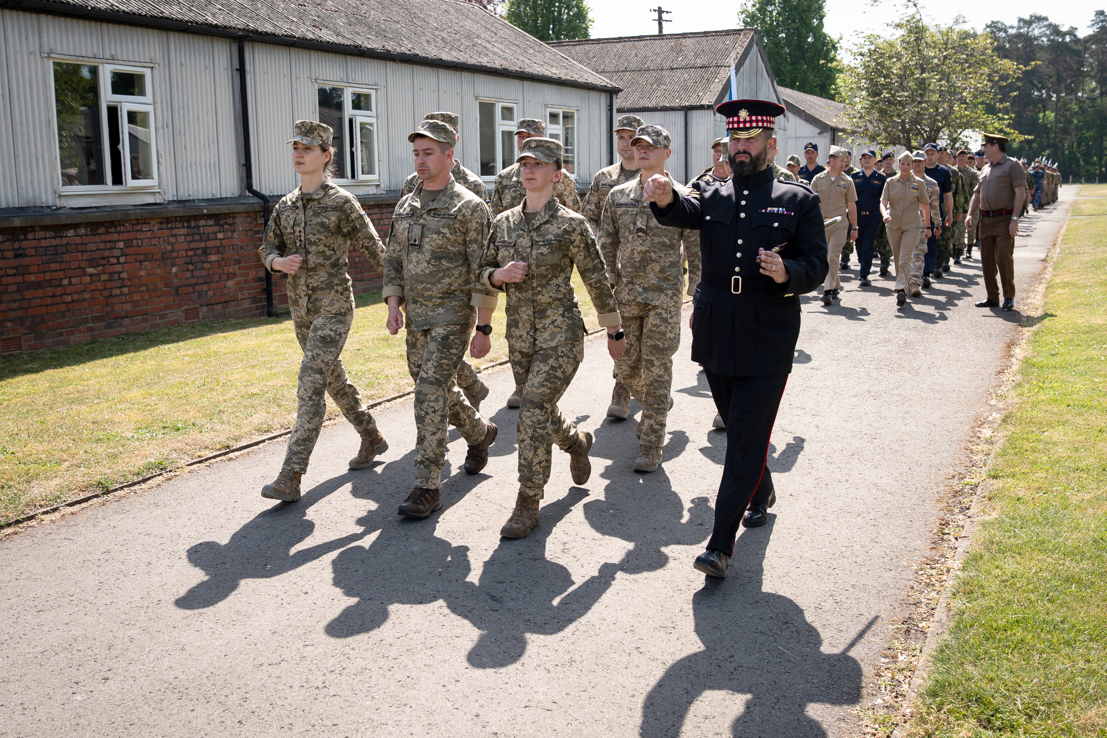 The Military of Defence (MoD) said Ukrainian personnel will join around 1,000 UK service personnel from the Royal Navy, the Royal Marines, the British Army and the Royal Air Force in London on Monday.