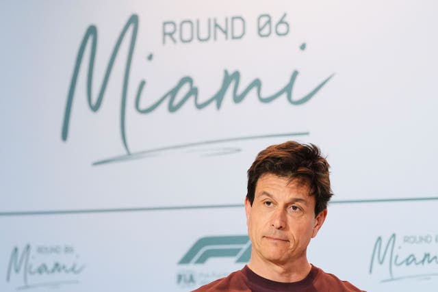 Mercedes boss Toto Wolff, pictured, has backed Lewis Hamilton (Rebecca Blackwell/AP)