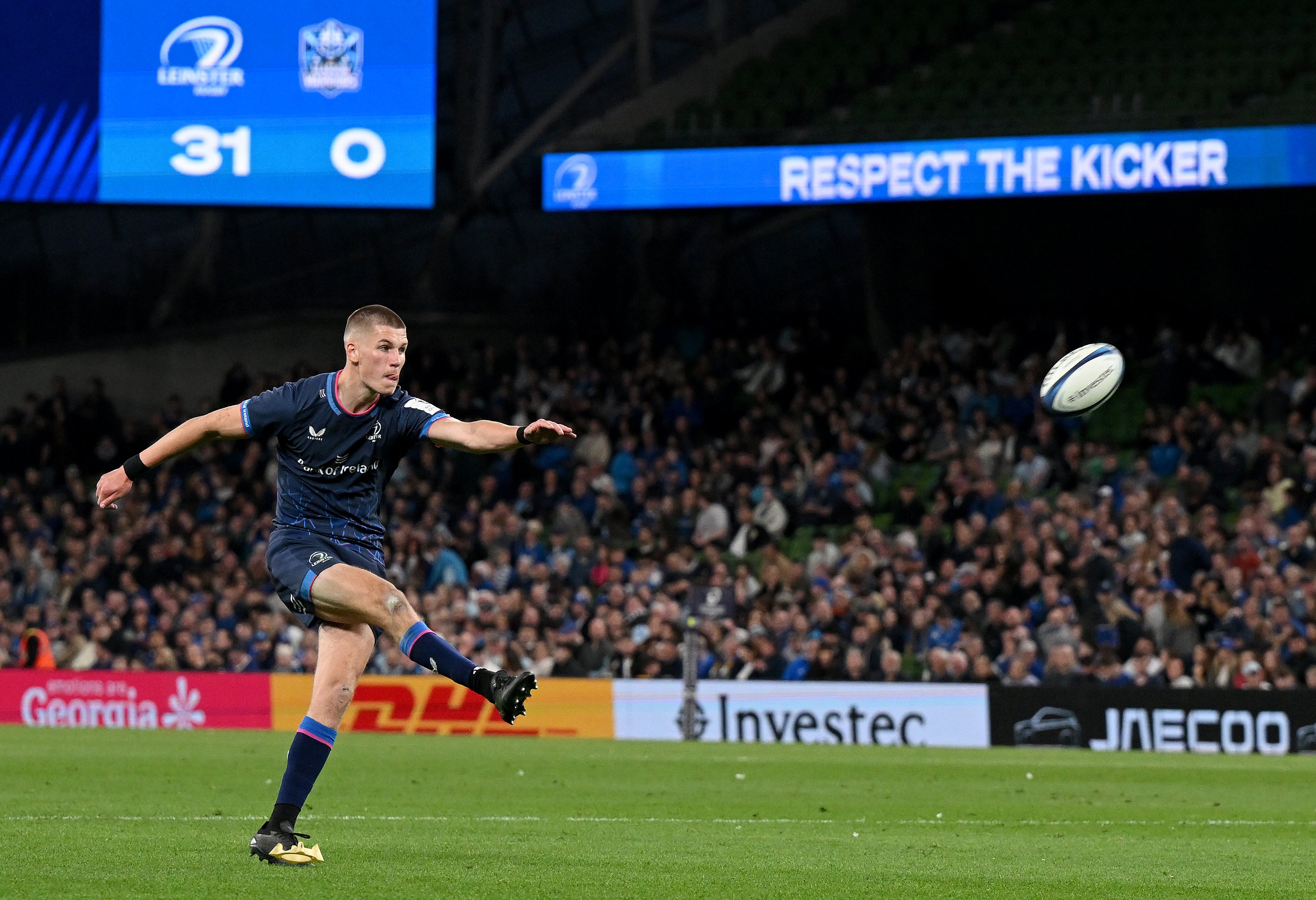 Sam Prendergast will hope to steer Leinster into the Champions Cup final