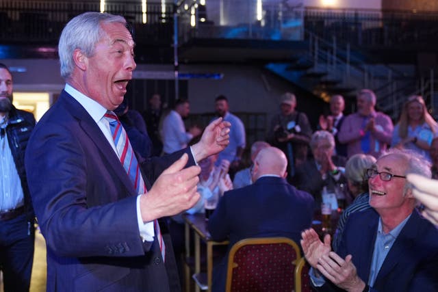 Reform UK won 10 councils and more than 600 councillors, raising questions over the direction of the two main parties (Owen Humphreys/PA)