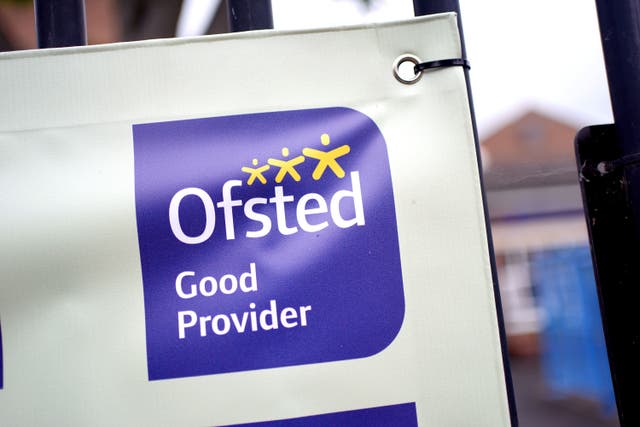 A sign displaying a good Ofsted rating (Yui Mok/PA)