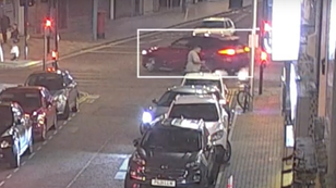 Moment drink-driver who mowed down tourist arrested after police chase