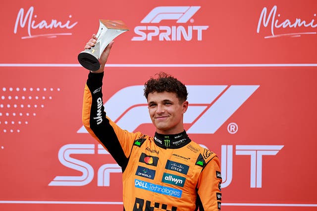<p>Lando Norris won the Miami sprint race</p>