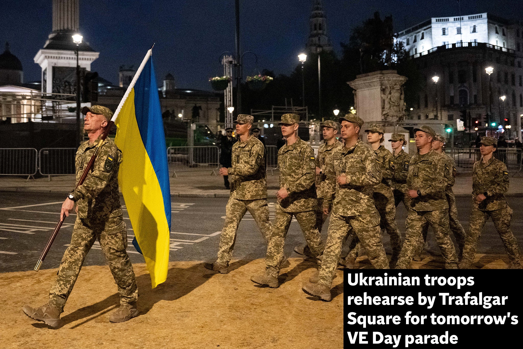 Ukrainian troops are joining British troops as a mark of solidarity amid Russia’s ongoing invasion of Ukraine