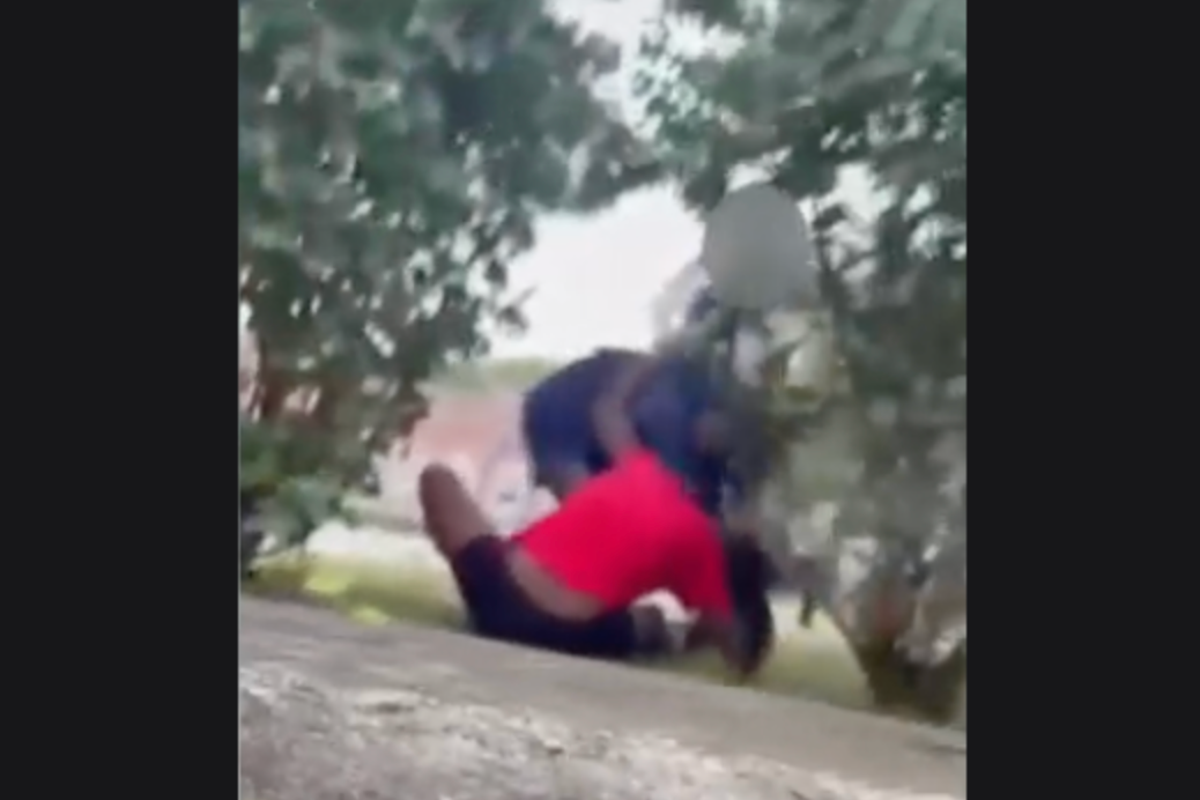 Post office worker seen on camera beating young girl while in full uniform