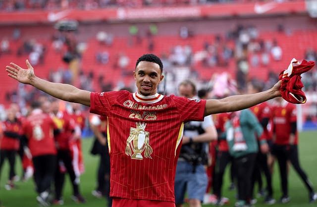 <p>Trent Alexander-Arnold will leave Liverpool after helping them secure a second Premier League title</p>
