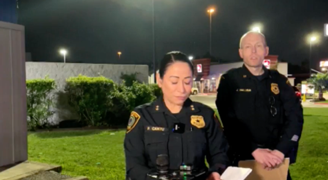 <p>HPD Asst. Chief Patricia Cantu confirms that one person was killed and 14 others were wounded at a party in Houston </p>