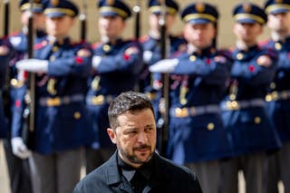 Mr Zelensky is in Czech Republic to discuss artillery and F-16 support