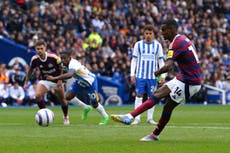 Alexander Isak snatches vital point from penalty spot as Newcastle draw at Brighton after VAR drama