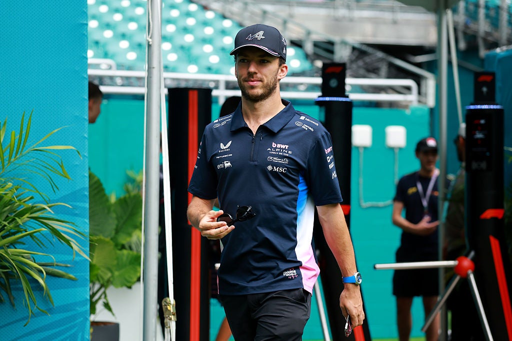 Pierre Gasly starts from the pit lane