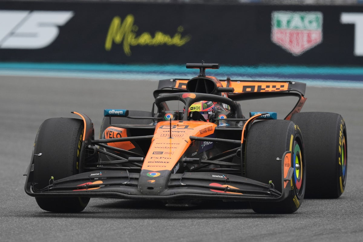 Oscar Piastri wins in Miami as Lando Norris hampered by duel with Max Verstappen