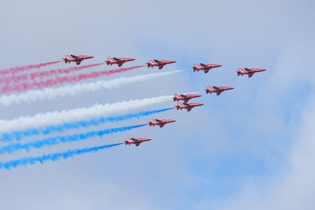 Commemorations will feature a display by the Red Arrows (Jonathan Brady/PA)
