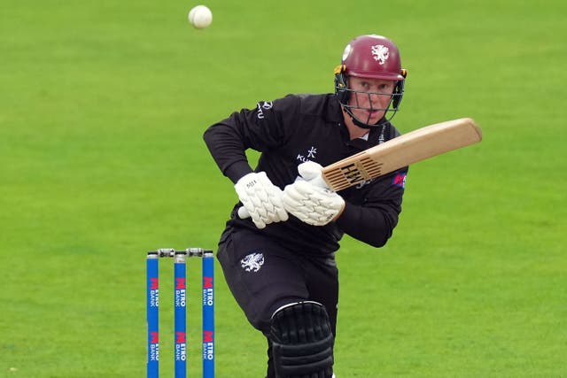 James Rew dug in to help push Somerset towards their victory target (Mike Egerton/PA)