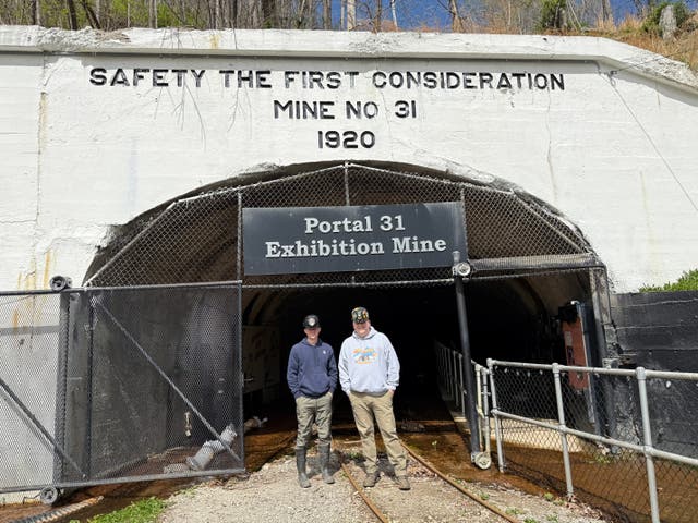<p>Nick Sturgill and Devin Mefford take visitors on tours of the abandoned Portal 31 coal mine in the town of Lynch</p>