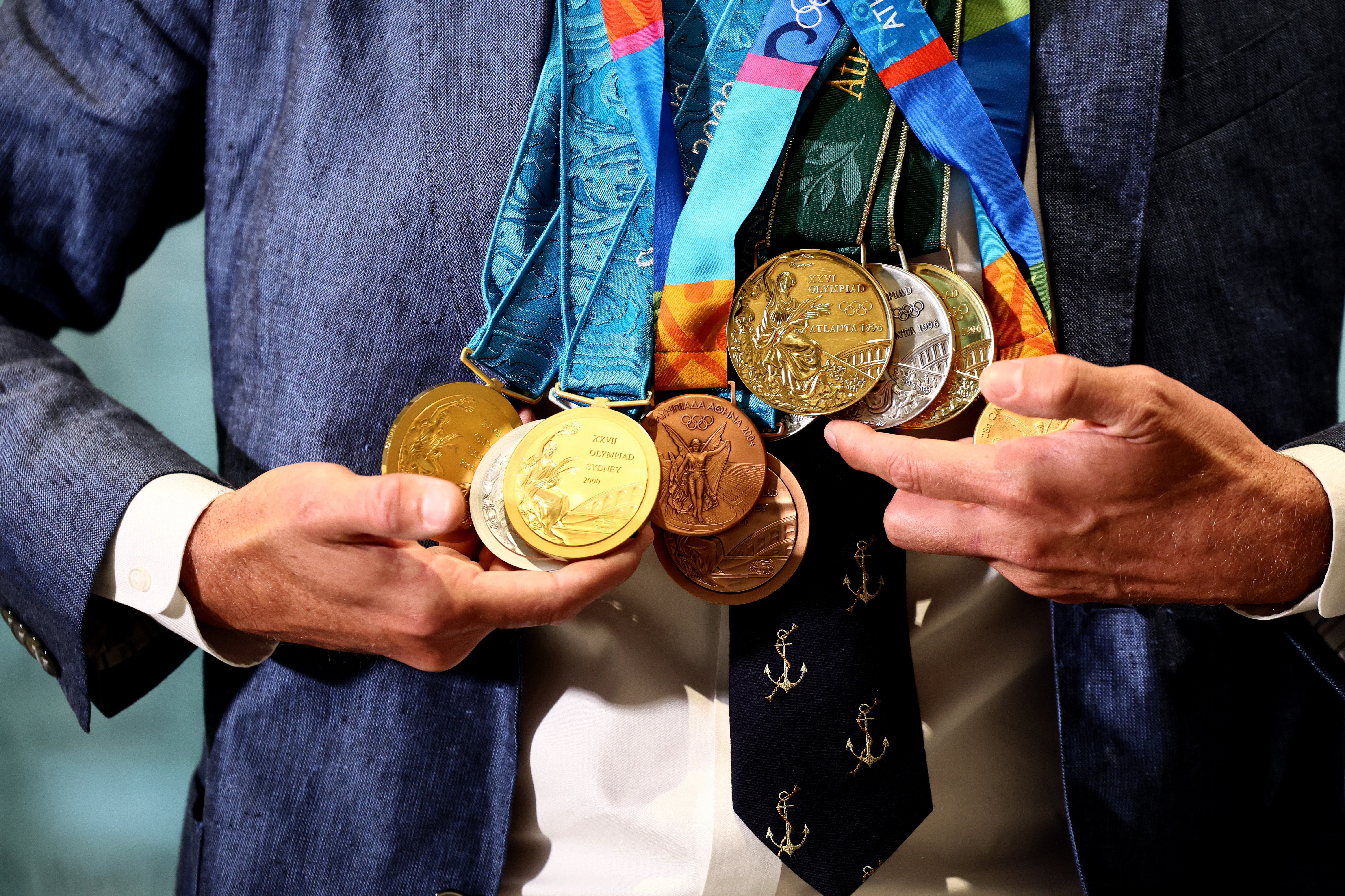 Gary Hall Jr was given replicas of all 10 of his destroyed Olympic medals