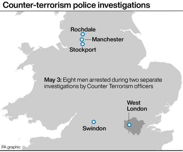 Police given more time to question seven held in two counter-terror ...