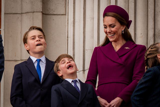Prince Louis kept everyone amused during the VE Day flypast (Jonathan Brady/PA)