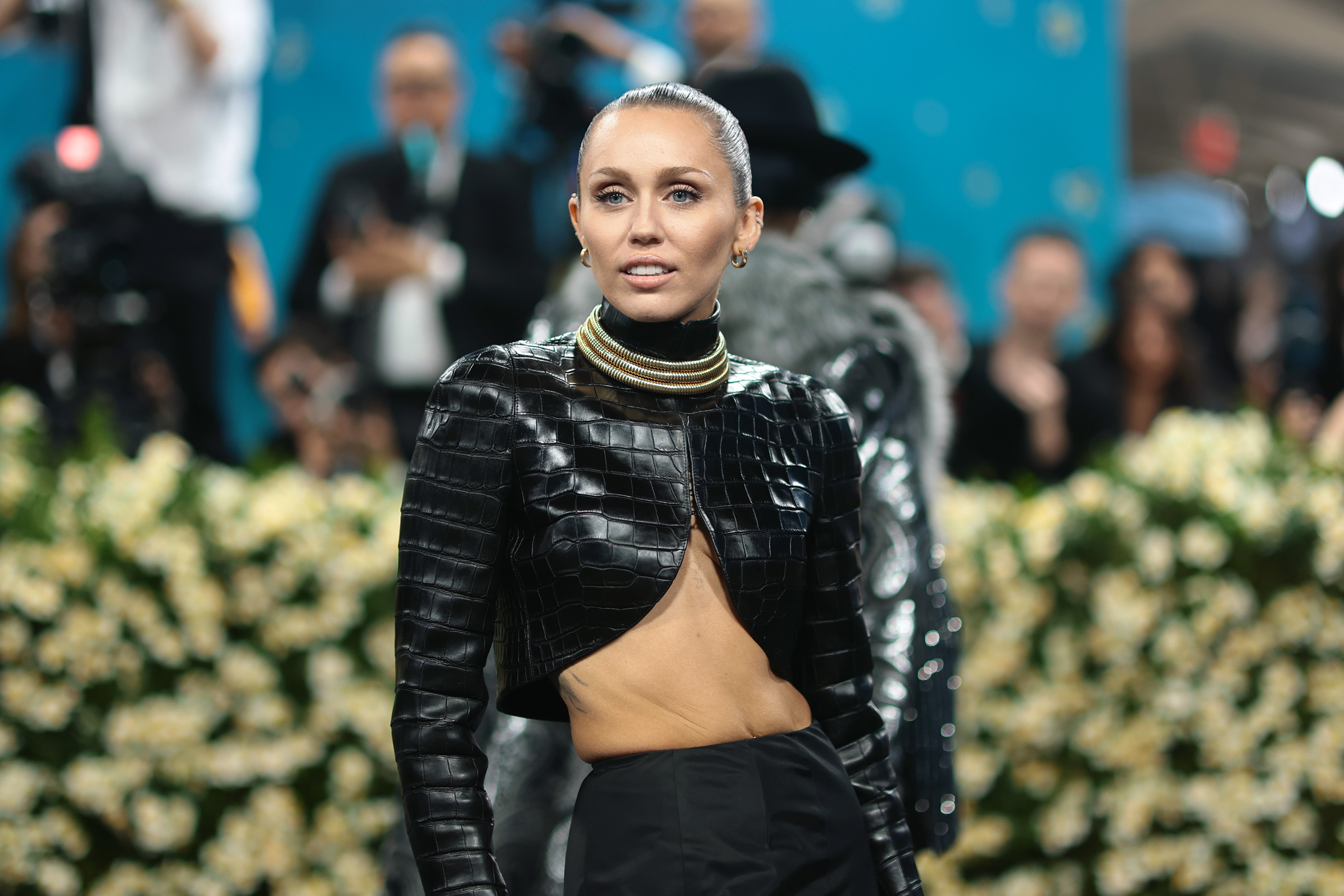 When asked by La La Anthony how she started to conceptualize her look based on the gala theme, Cyrus side-stepped the question and said she was excited to be there