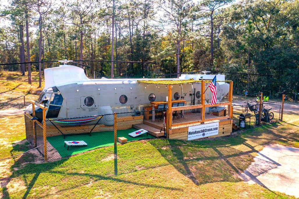 This refurbished Chinook was used in military operations in Iraq and Afghanistan