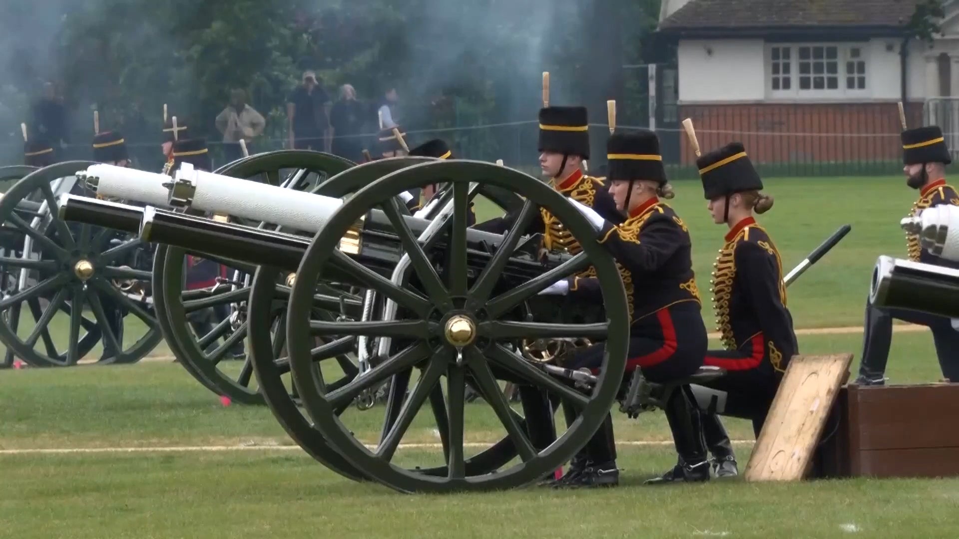 <p>The gun salute </p>